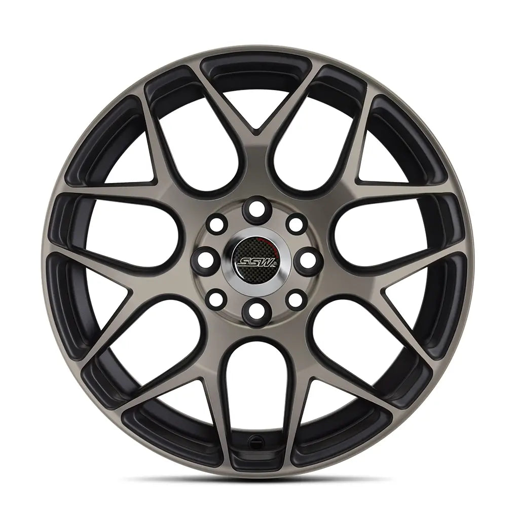8HOLE PCD100/ 108 15 inch Gloss Clear Black S242E08 (TAZZ, RUNX,FORD)